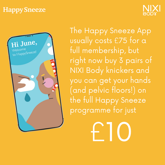 Happy Sneeze Pelvic floor app NIXI Body